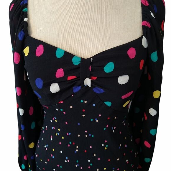NWT Rixo Polka Dot Christmas Holiday NYE Dress - Picture 6 of 12